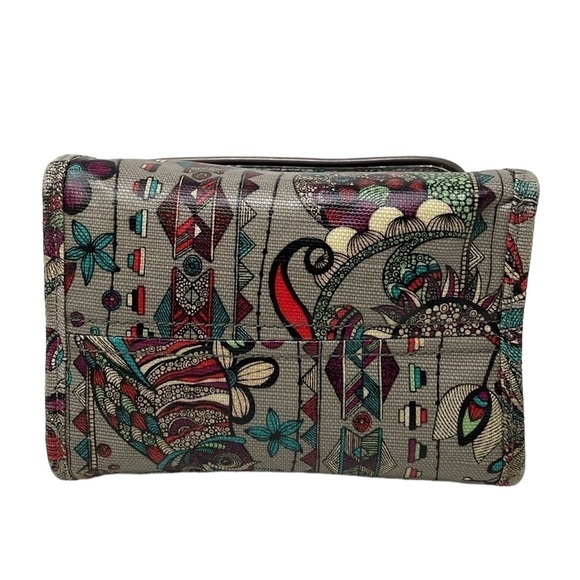 Sakroots Lunchbox Women's Brown Red Owl Print Insulated Hook & Loop Closure - Picture 5 of 14